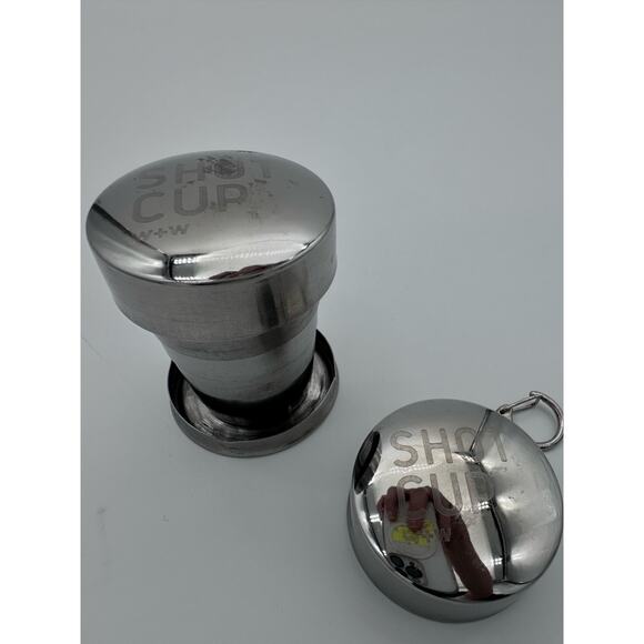 Stainless Steel Collapsible Cups for Traveling Shot Glasses with Lids Keychain - Picture 11 of 11